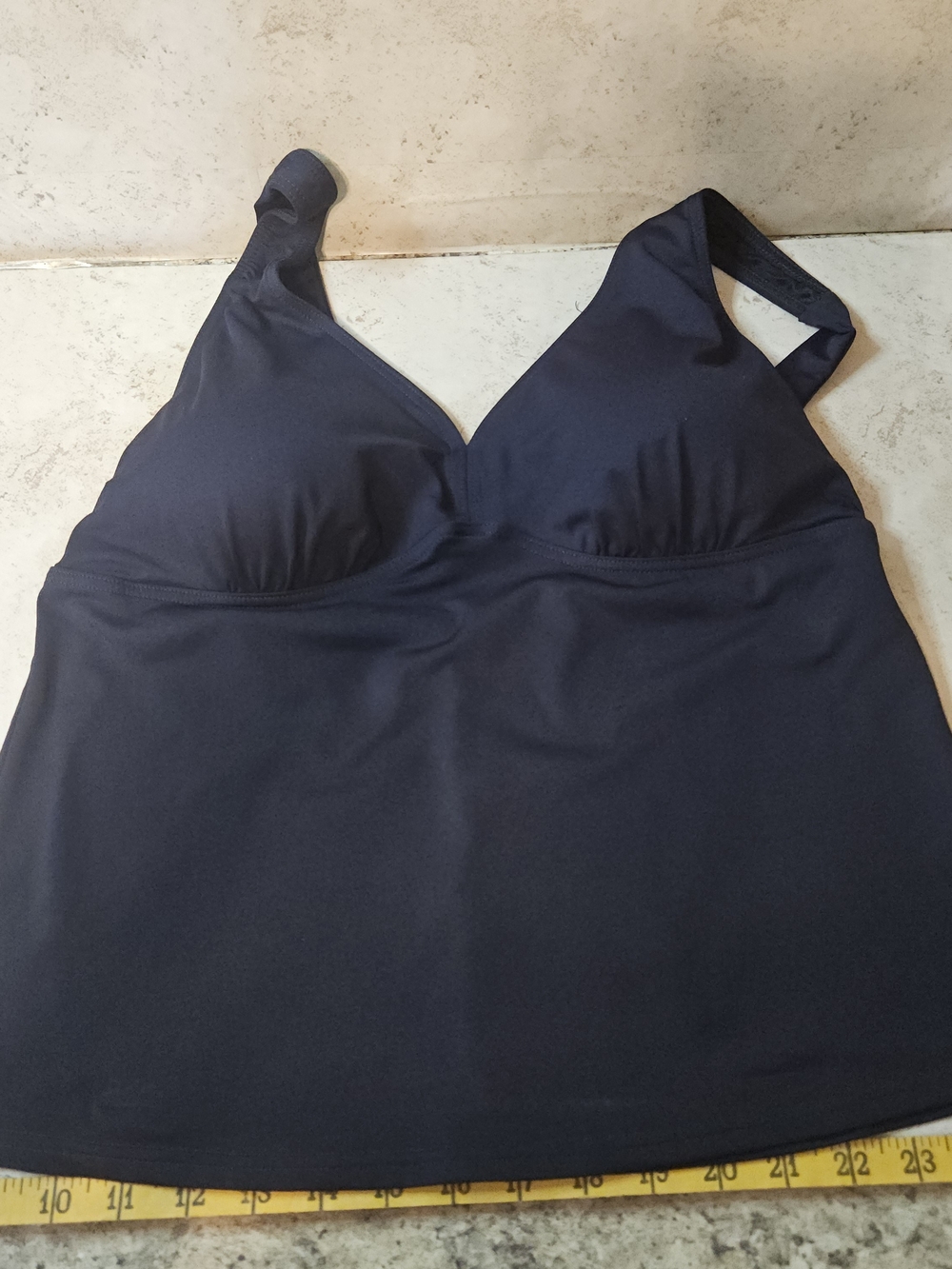 Lands' End Navy One-Piece Tankini Top